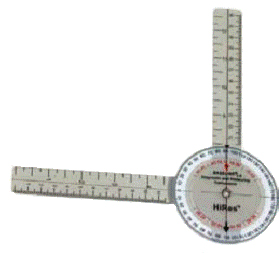 Baseline Hires Goniometer 8 Plastic 360 Degree