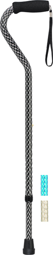Designer Canes Color Combo Offset Handle Aluminum Cs-6